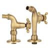 1 Stück Vintage Massivmessing Einhand-Wasserhahn für Waschmaschine Wandmontage Wasserhahn