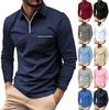 Herrars Färgblock Långärmade Toppar Herrars Ledig Mode Långärmade Toppar