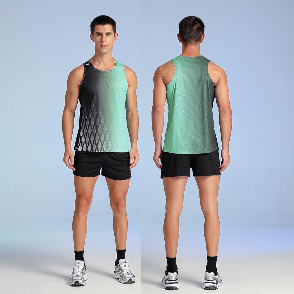 Unisex Track & Field Training Set: Vest & Suit for Marathon and Running Sportswear.