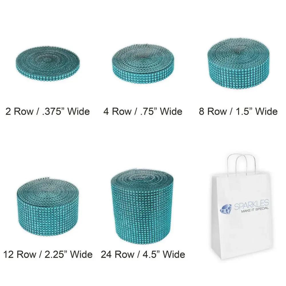 1 Yard 24 Rows Rhinestones Mesh Trimming Ribbon Wedding Diamond Rhinestone Cup Chain Party Decoration Cake