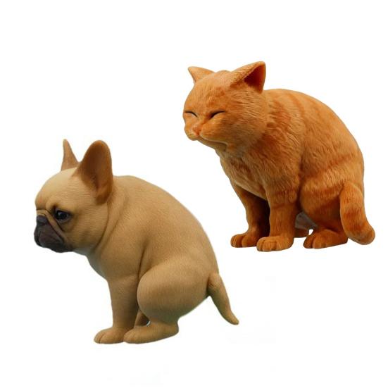 Pooping French Bulldog Toothpaste Dispenser Vomit Cat Toothpaste Topper Bathroom Toothpaste Dust Protection Cap Cover Prank Accessories