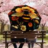 1pc Bee Flowers Automatic Folding Umbrella, Heavy Duty 8 Rib Iron Frame,  Suitable for Travel, Daily Use, Birthday, Decor Gift M0104067