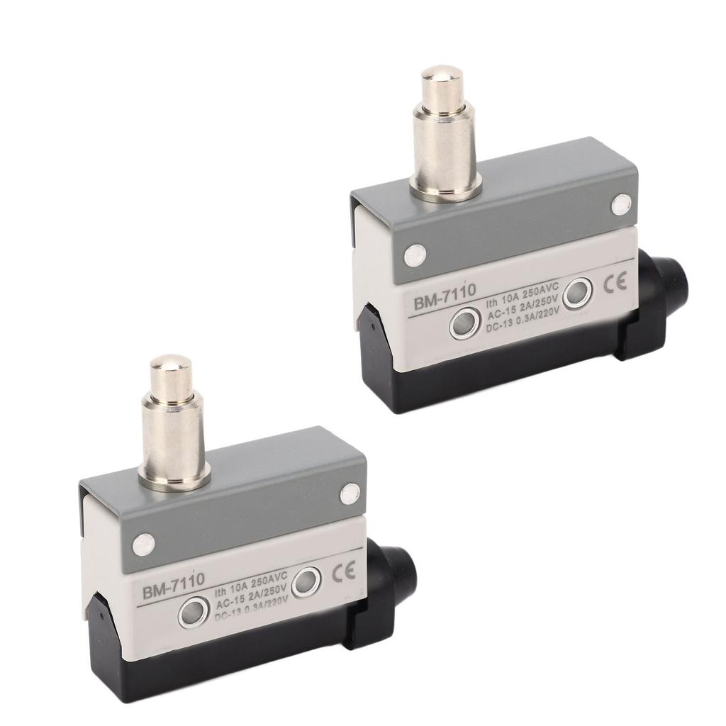 2Pcs Sealed Limit Switch Adjustable Momentary Limit Switch Pin Plunger NO+NC 250VAC