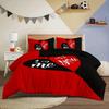 3pcs Couple Bedding Set Black and Red Love Romantic Print Quilt Cover Set Christmas Valentine's Day Gift for Lover