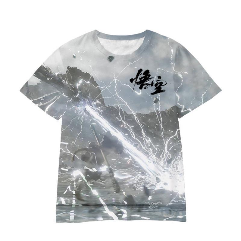 Wukong Cartoon Game 3D Digital Printed Loose Casual T-shirt