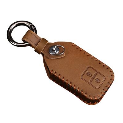 Suzuki New Spacia Key Cover Case Crossover New Jimny JB64W JB77W Wagon R New Hustler Genuine Leather Key Case, Tan