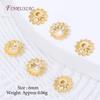 20/40Pcs 18K Gold Plated Brass Flower Bead Caps Corrugated Wavy Edge Bead End Caps For DIY Jewelry Making Findings