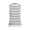 Lauren Ralph Lauren Striped Cotton Sleeveless Sweater Wmlrswescm20056100