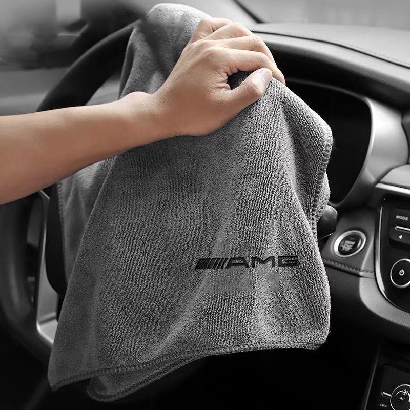 CRX1 Car Microfiber Cleaning Towel Drying Cloth Towel Car Washing Tools For Mercedes Benz W210 W164 W203 W205 W251 CLK GLA ML Sticker