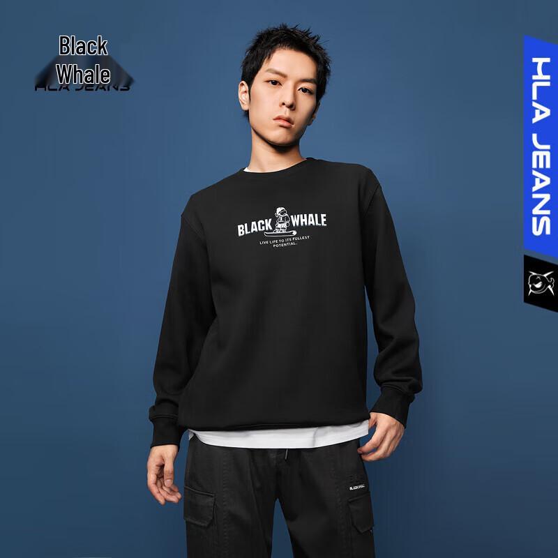 

Мужской свитшот с графикой HLA Black Whale с круглым вырезом 3XL