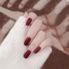 Reusable Blush Nail Art Set: 24 Detachable Wearable Nail Stickers