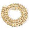 15mm Cuban Link Chain Men Jewelry 18k Gold Plated Hip Hop Necklace Micro Pave 3A Cubic Zircon Bling Ice Cuban Chain Necklace