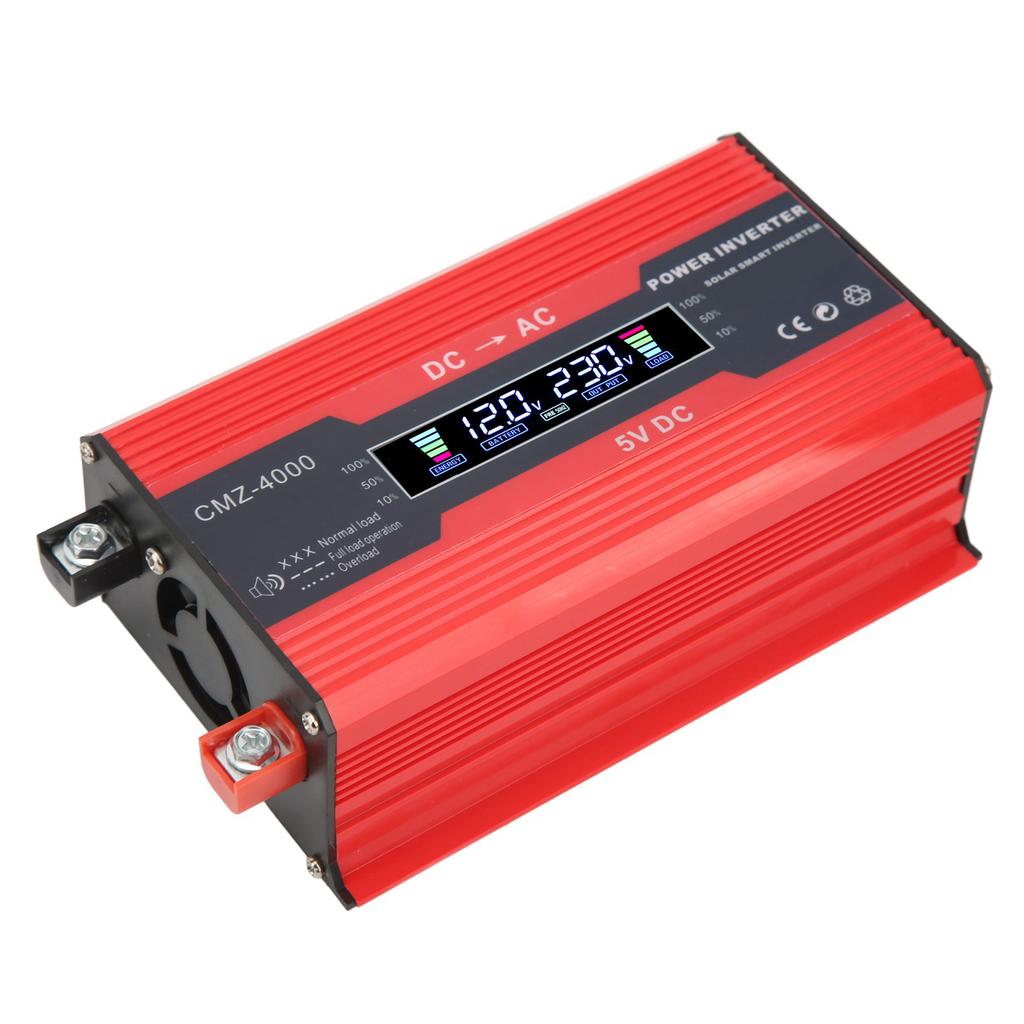 300W Modifiye Sinüs Dalgalı İnvertör Çift USB Portu 4.2A Hızlı Şarj Renkli Dijital Ekranlı Araç Güç İnvertörü 12V -