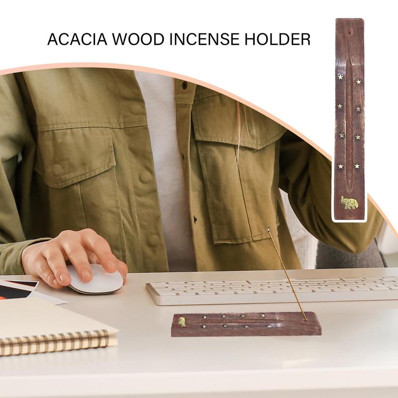 Incense Stick Holder Handmade Incense Tray Home Fragrance Table Centerpieces Wooden Incense Burner Ash Catcher for Incense Stick