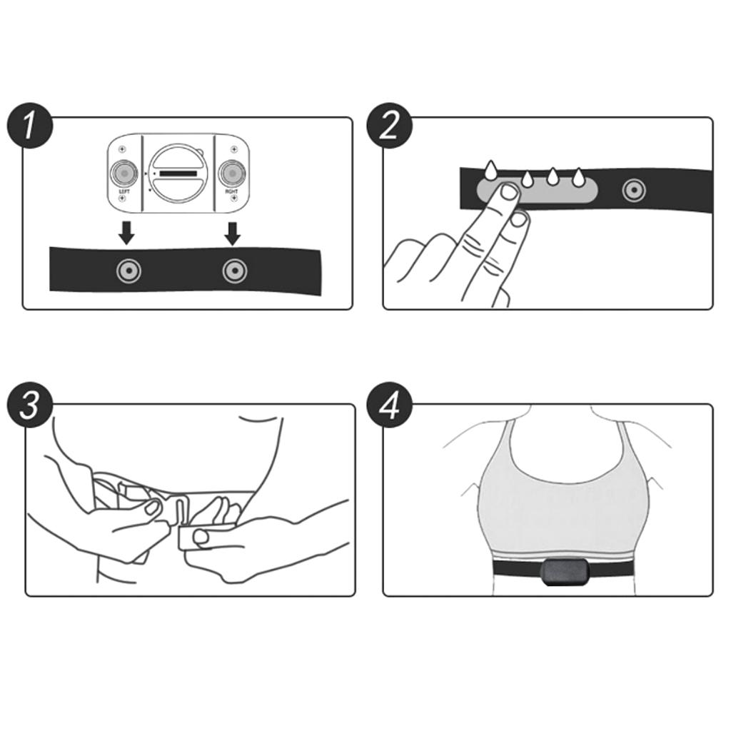 Elastic Heart Rate Chest Band for Polar Wahoo   Heart Rate Sensor