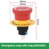 16mm Plastic Emergency Stop Switch Self Locking Latching Button Red Mushroom Head Switch for Equipment Lift Elevator Latching