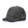 Fleece Lined Earflap Baseball Cap Thick Fleece Cap Thermal Hat Winter Trapper Hat  Daily Wear