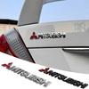 ABS Car 3D Metal Letter Logo Badge Sticker Styling Decals For Mitsubishi 9 X ASX L200 Colt Outlander Pajero Lancer Eclipse Cross