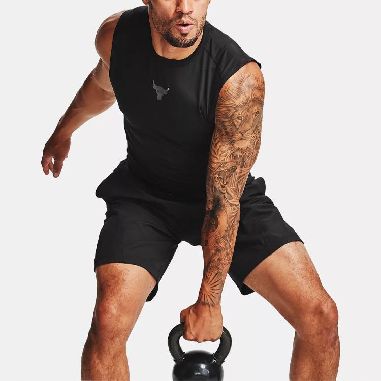 Under Armour Project Mesh Breathable Sleeveless Sports Quick-Dry Hurdle Tank Men Tops Black 1356561-001