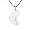 Handmade Winding Moon Natural Stone Winding Tree Of Life, Necklace, Fortune Tree Necklace N535