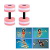 2PCS Water Exercise Dumbbells EVA Aquatic Barbells Hand Grip for Water Aerobics (Pink)
