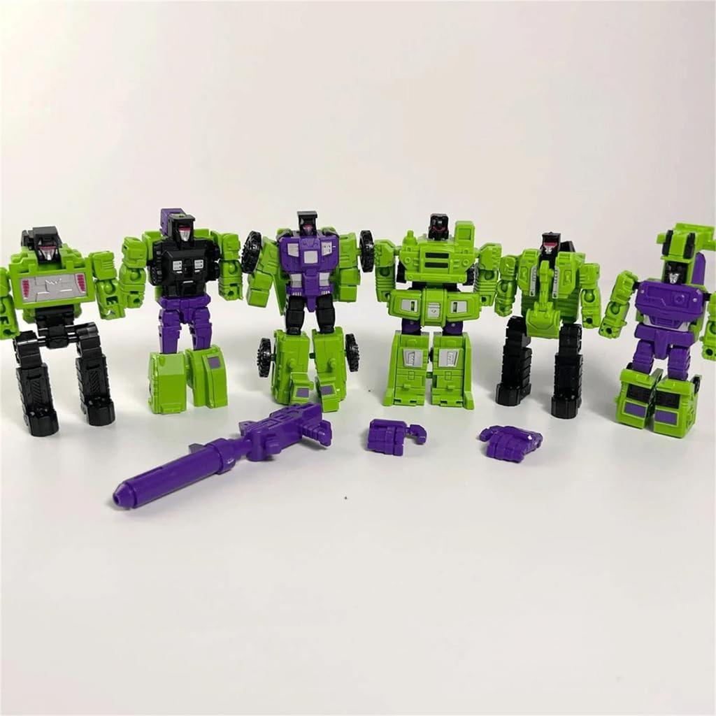 Deformation Toys 6 In 1 Mini Combiner Action Figure Robot Toys War for Cybertron Figure Gift Set