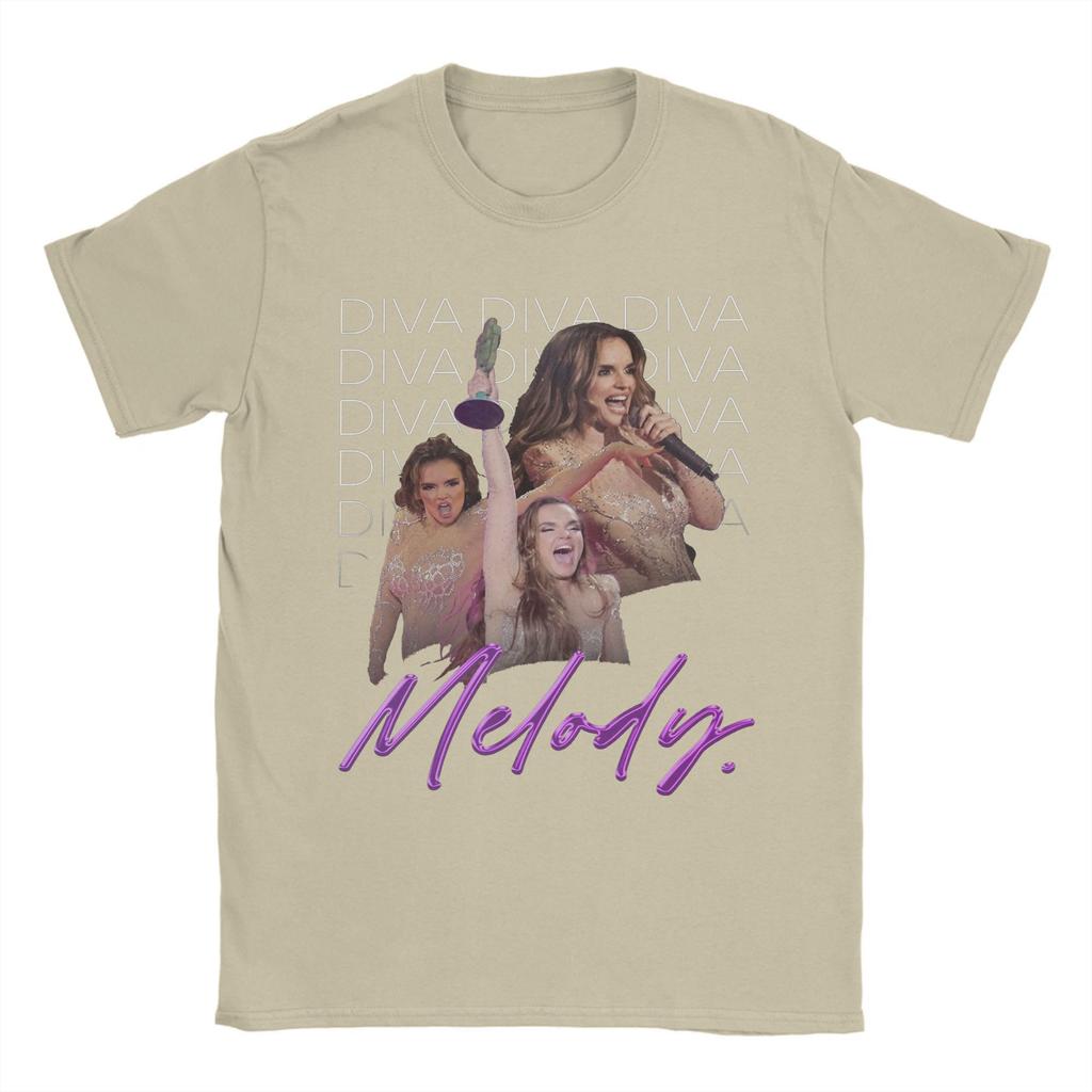 Melody Esa Diva Eurovisions 2025 Spain Apparel Unisex T Shirt 100% Cotton Tee Print Song Contest T-shirt Clothes