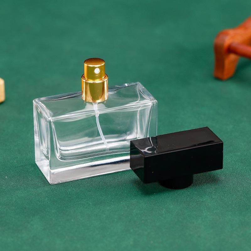 Perfume Bottle Set: 50ml & 30ml Transparent Glass Spray and Decanting Bottles