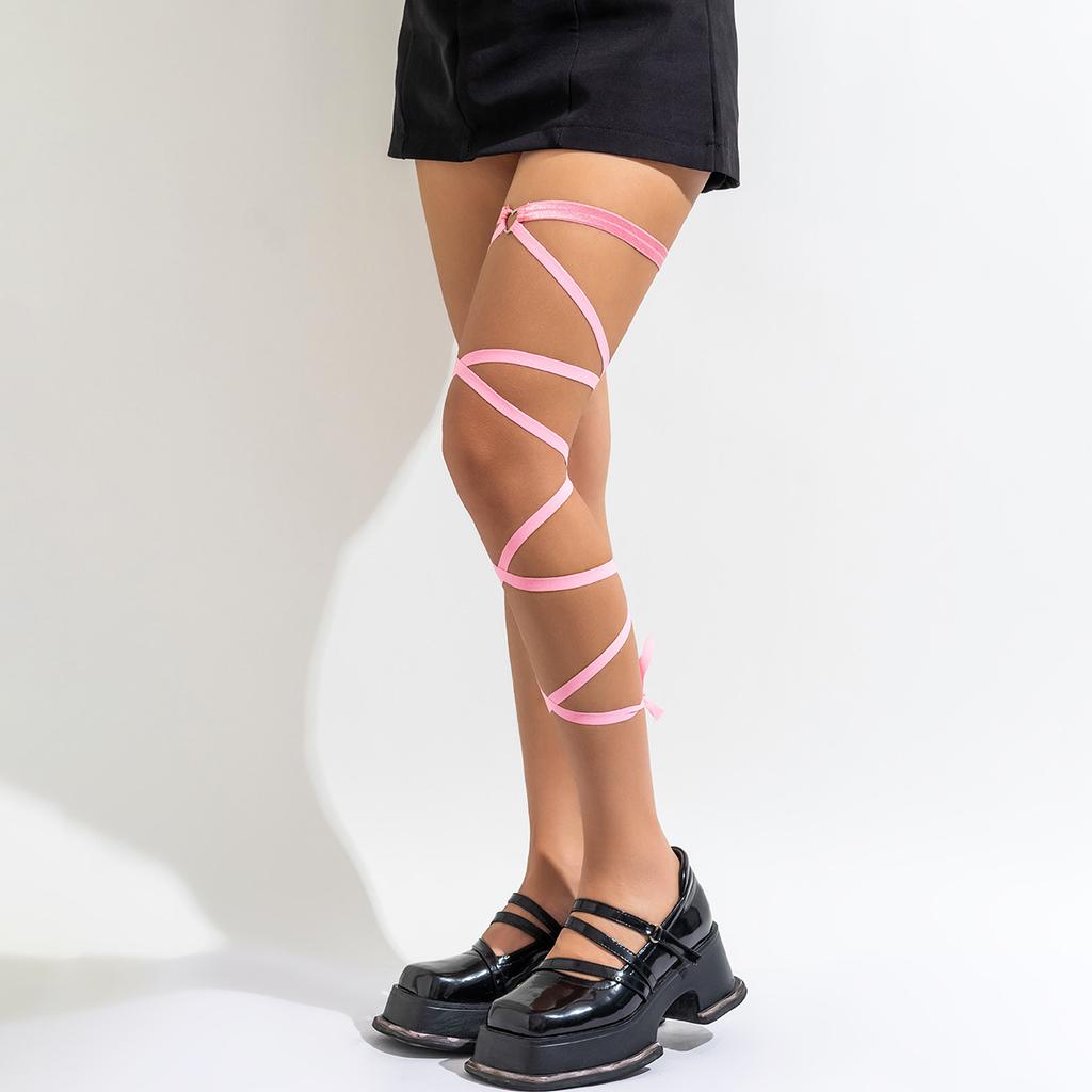 Sweet Cool Cross Love Leg Ring, Gothic Hottie Legchain Stretch Strap Leg Chain