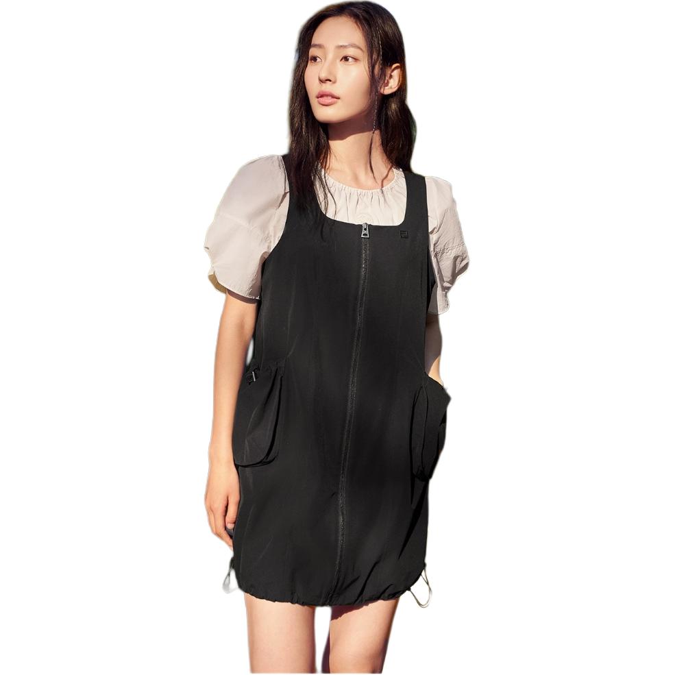 

New FILA ORIGINALE Sleeveless Dress Women s Jet Black BK F51W529310F-BK 170/88A/L