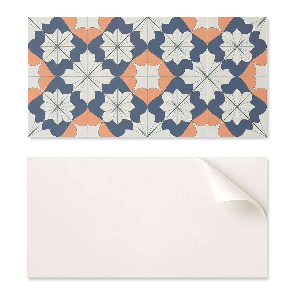 Naklejany Dekor Z Grafiką Do Przedpokoju Winylowy 120X60 Cm Geometryczny Wzór Kwiatowy