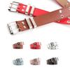 Women Trouser Belt Punk Cool Metal Buckle Adjustable Eyelet Leather Fashion Thin Waistband For Jeans Dress Hole Waist Goth Belt
