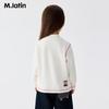 M.Latin 2025 Winter Kids' Stretchy Velour Half-High Collar T-Shirt