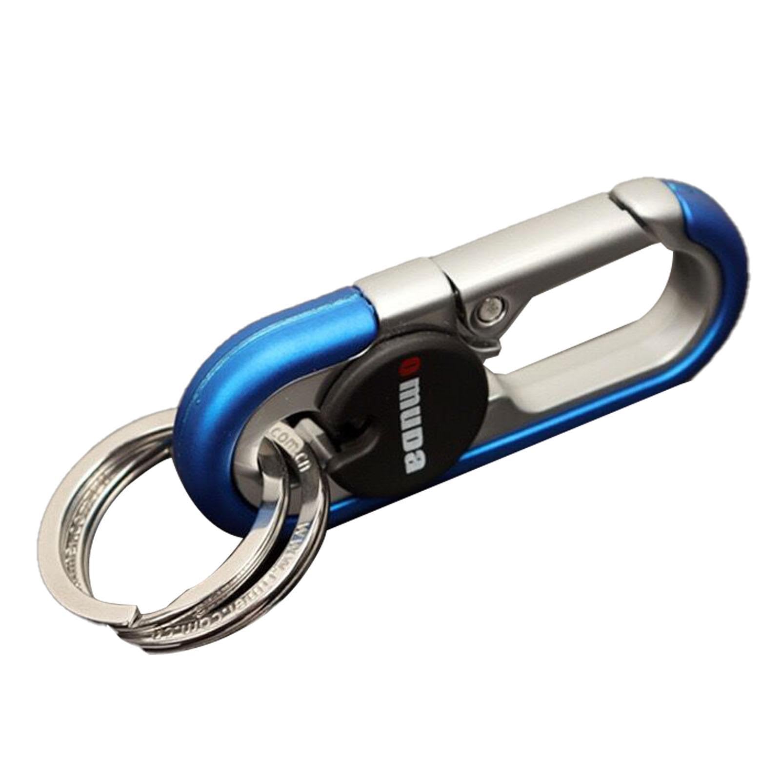 

Key Carabiner | Mens Zinc Alloy Car Key Chain with Double Ring - Men s Please refer to the description синий