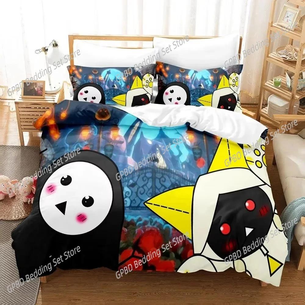 New Personality 3D Printed Anime Blazblue Bedding Set Cartoons Three-piece Set Adult Kid Bedroom Duvet Cover Sets Home Textiles