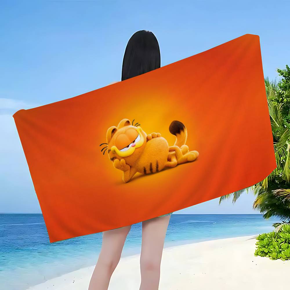 Cute-T-Garfields Microfiber Blanket Quick Drying Beach Towels Oversized Printing Super Absorbent Pool Towel Blanket
