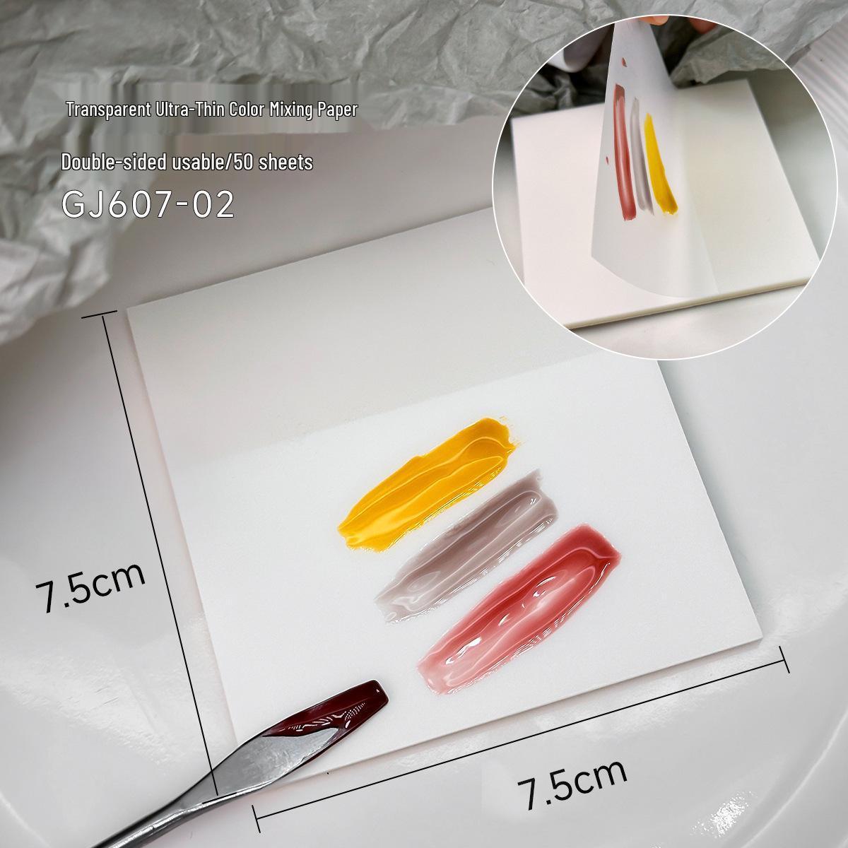 Waterproof Double-Sided Nail Art Palette - Glossy Disposable Color Mixing Paper Tool for Nail Polish.