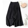 Ladies' Spring and Autumn Casual Wide Leg Pants, Loose Cropped Pants, Tassel Fabric, Elastic Waist Design Elegant Pants, Versatile and Comfortable