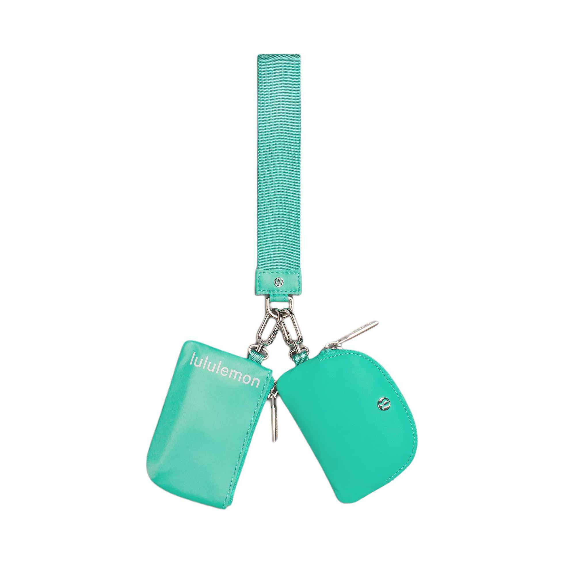 Lululemon Dual Pouch Casual Fashion Versatile Recycled Nylon Wrist Coin Purse Women Accessories Paradise-Green LW9FK2S-065489 Paradise Green