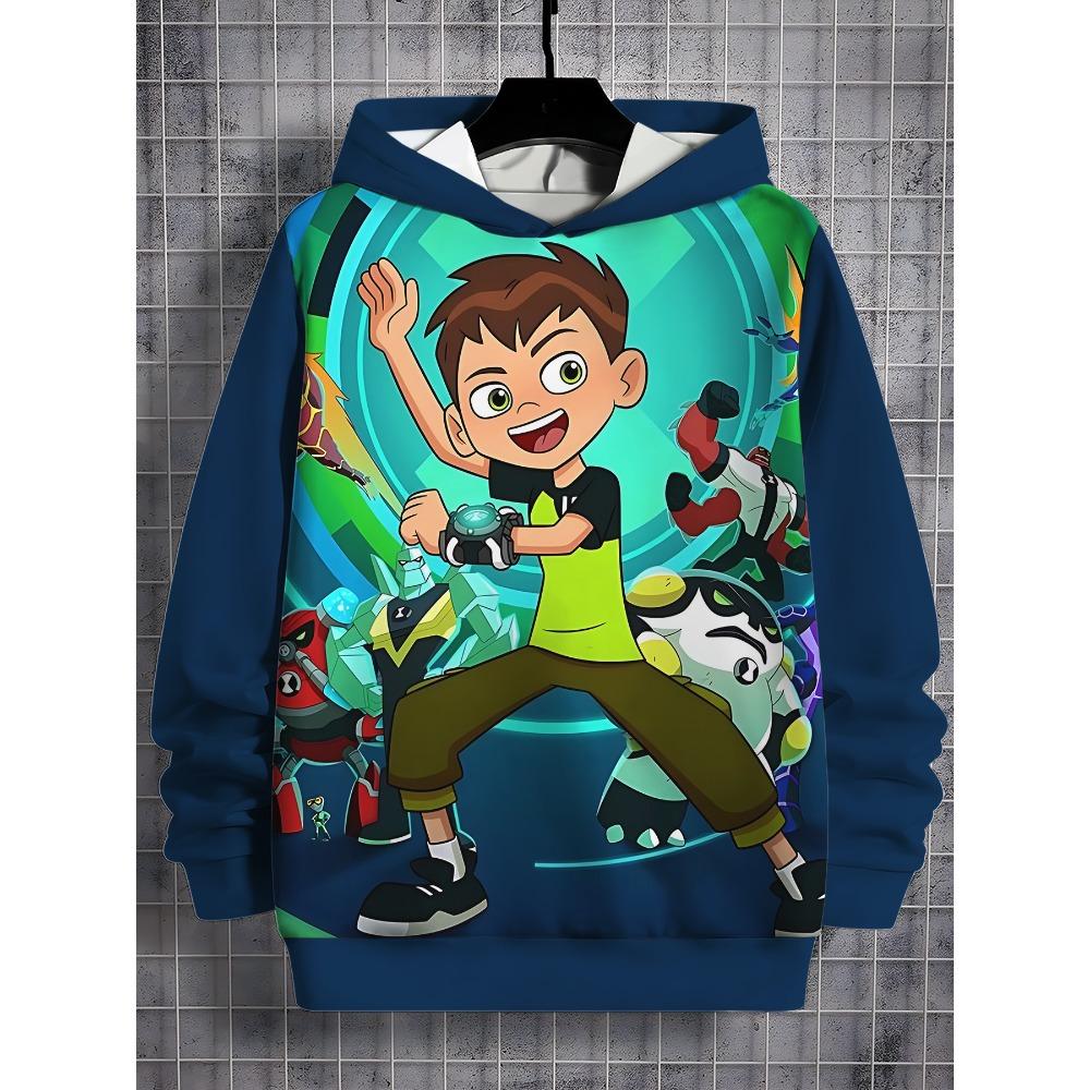 

Ben 10 3D Друк Всі Сезони Дитячий Повсякденний Світшот Крутий Пуловер Топи Унісекс Одяг Хлопчик Дівчинка Худі 140