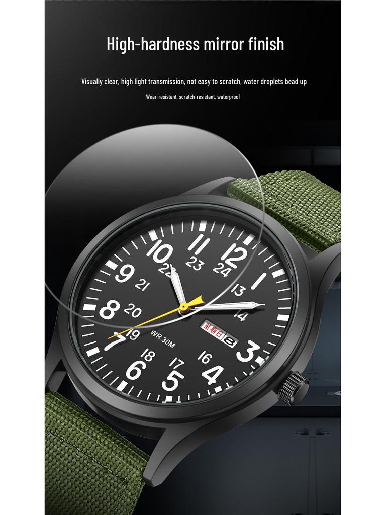 TPW 2024 Men's Luminous Nylon Quartz Watch with Date and Week Display