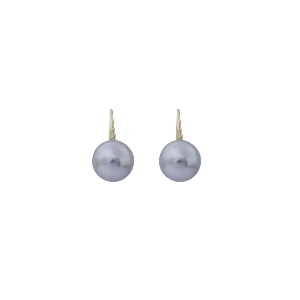 Elegant Retro Gray Pearl Earrings with Light Luxury Feel for Women