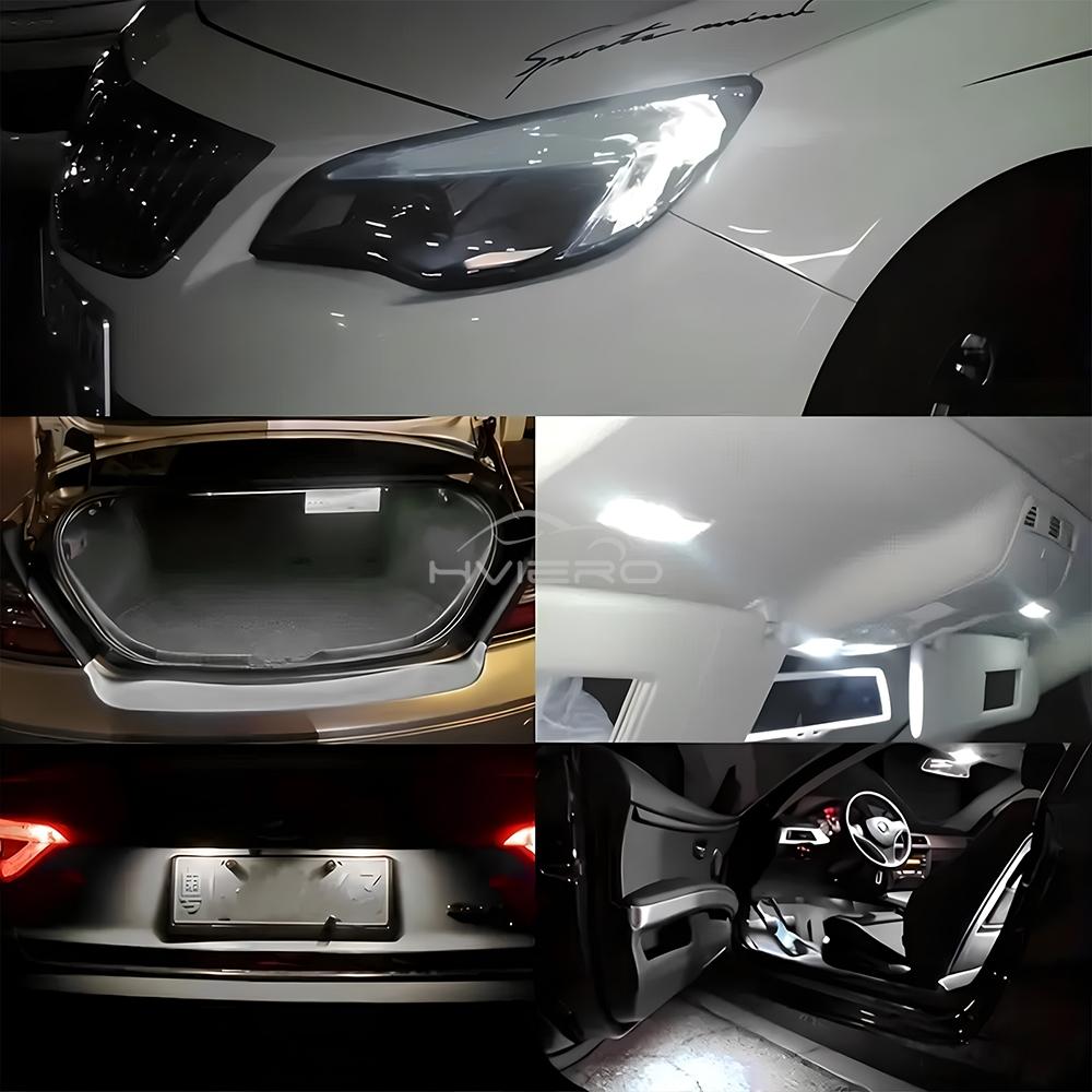 2/4/10pcs T10 W5W LED Auto Dome Reading Lamp 3030 6SMD Canbus Car Interior Door Bulb Trunk License Plate Signal Clearance Lights