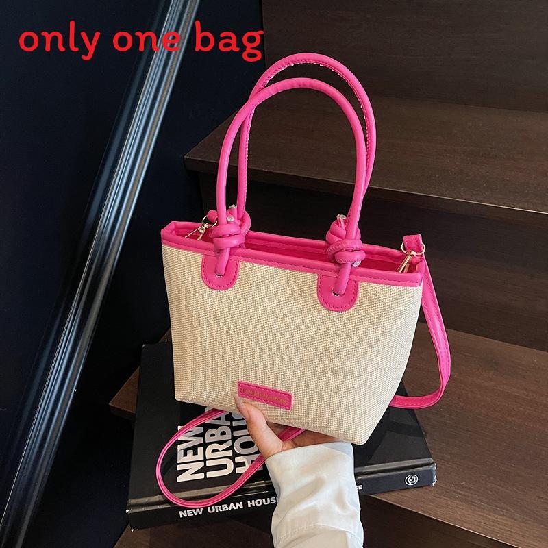 Boho Woven Tote Bag For Women With Zipper Closure For Casual Travel