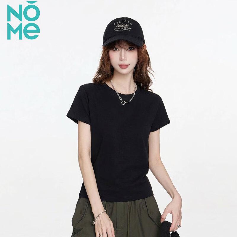 NOMe Women s Loose Fit Pure Color Short Sleeve T-shirt 3XL