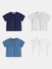 Boys' Crew Neck Short Sleeve T-shirt 2026 - Summer Versatile Plain Color Base Layer Trend