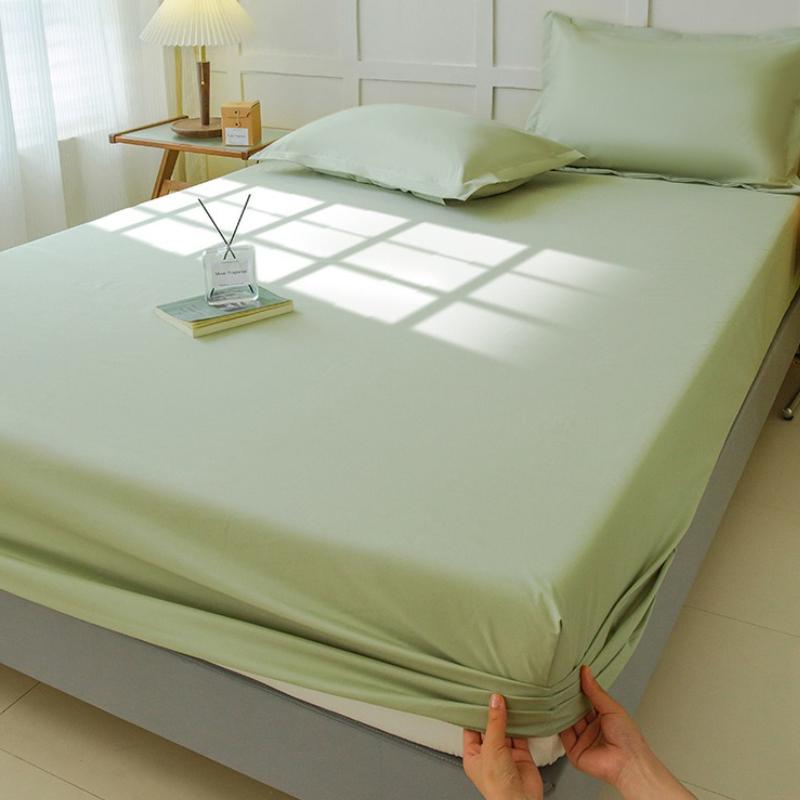 Full Package Non Slip Bedsheet Waterproof and Dustproof Mattress Protective Cover Suitable for Single Double Bed Minimalist Solid Color Bedclothes