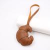 Car Keyring Croissant Keychain PU Leather Bag Pendant Multi-color PU Leather Hanger  Men