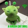 Green Alien Cat Special Effect Plush Toy Poseable and Deformable Stuffed Animal Creative Ugly Cute Plushie Keychain For Beautiful Gifts