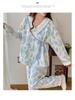 Plus Size Maternity Kimono Pajamas - Autumn/Winter Cotton for Postpartum & Breastfeeding